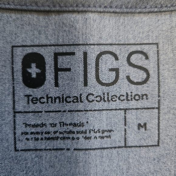 EUC CASMA THREE-POCKET SCRUB TOP HEATHER DENIM(PO#1327) SIZE M - Picture 7 of 11